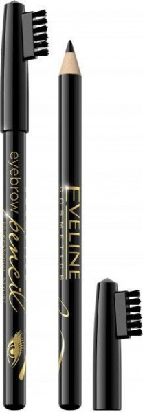 Для глаз и бровей контурный карандаш для бровей "eyebrow pencil" eveline, black