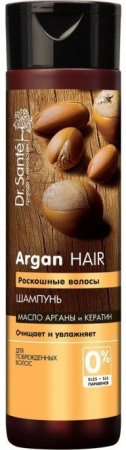 Шампуни dr. sante argan hair шампунь "роскошные волосы" для поврежденных волос с маслом арганы и кератином, 250 мл