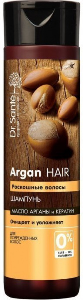 Шампуни dr. sante argan hair шампунь "роскошные волосы" для поврежденных волос с маслом арганы и кератином, 250 мл