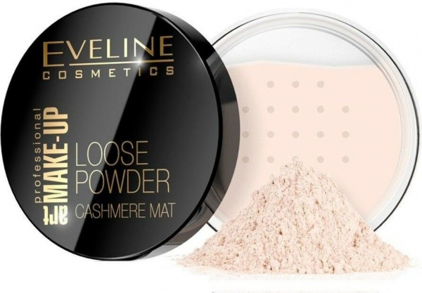 Для лица матирующая рассыпчатая пудра для лица "loose powder" eveline, №01 transparent