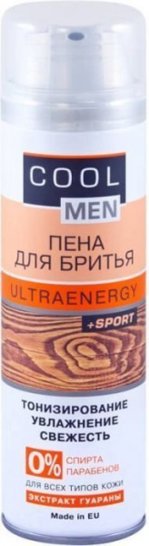 Бритье пена для бритья "ultraenergy" cool men, 250 мл