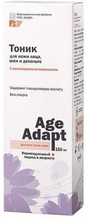 Тоники и лосьоны тоник для кожи лица, шеи и декольте age adapt, 150 мл