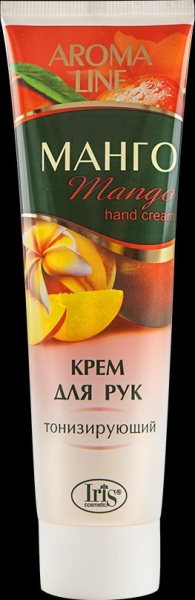 Кремы, бальзамы iris aroma line крем для рук тонизирующий "манго", 100 мл