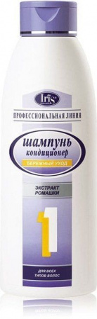 Шампуни iris профессиональная линия шампунь-кондиционер №1 "бережный уход" для всех типов волос, 1000 мл