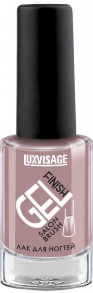Для маникюра и педикюра лак для ногтей стойкий глянцевый gel finish тон 16 бежевый нюд luxvisage, 9 г