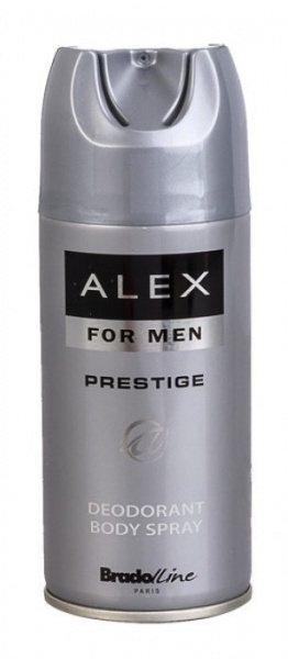 Дезодоранты дезодорант-спрей для мужчин prestige, bradoline paris alex, 150 мл