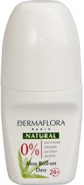 Дезодоранты dermaflora paris natural 0% шариковый дезодорант"aloe", 50 мл
