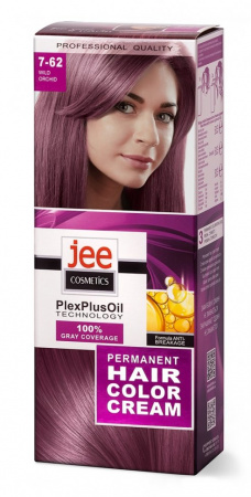 Окрашивание волос стойкая крем-краска для волос jee cosmetics тон 7-62 дикая орхидея