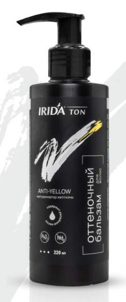 Окрашивание волос бальзам оттеночный для волос irida ton "anti-yellow" с дозатором, 220 мл