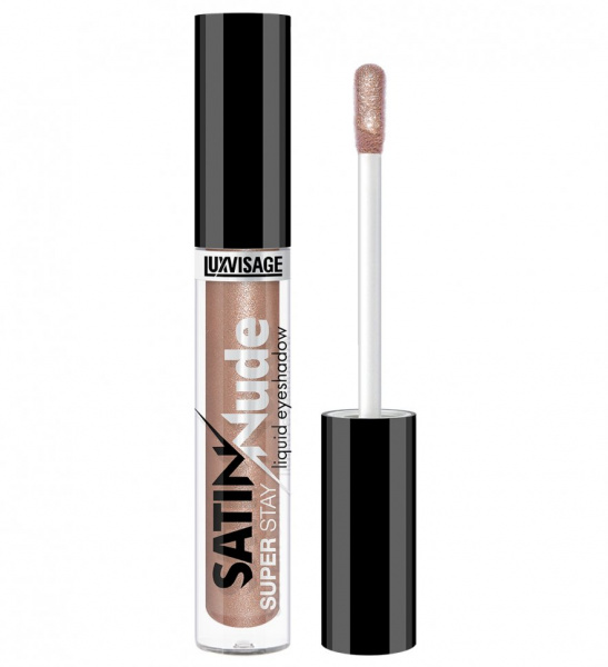 Для глаз и бровей сатиновые жидкие тени для век satin nude super stay тон 206 nude brown luxvisage