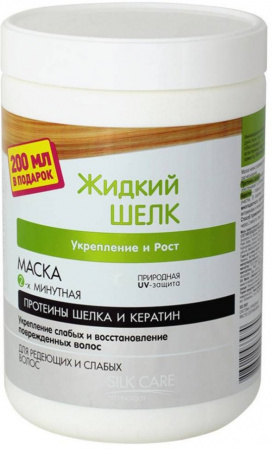 Маски маска укрепление и рост жидкий шелк dr.sante, 1000 мл
