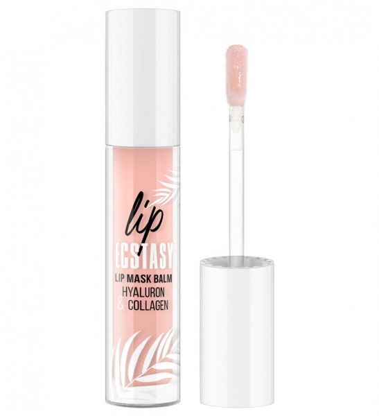 Для губ маска-бальзам для губ hyaluron & collagen lip ecstasy тон 602 peach luxvisage
