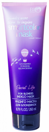Маски bio world secret life luxury therapy индиго маска для блондинок, 260 мл