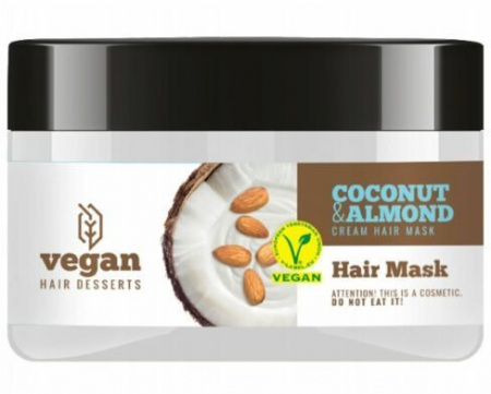 Маски маска для волос vegan coconut and almond кокос и миндаль, 250 мл