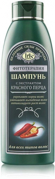 Шампуни шампунь "с экстрактом красного перца" для всех типов волос фитотерапия iris, 500 мл