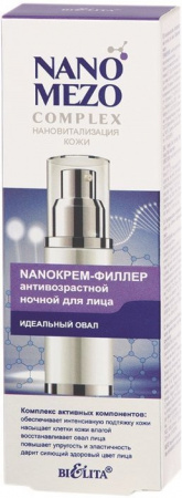 Кремы белита nanomezocomplex nanoкрем-филлер антивозрастной ночной для лица "идеальный овал", 50 мл