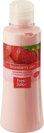Молочко молочко для тела strawberry jam (клубничный джем) с мерцающим эффектом fresh juise, 250 мл