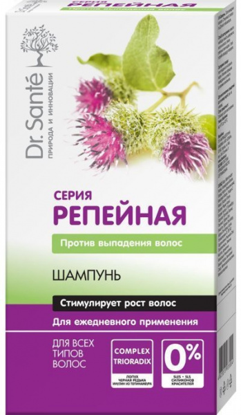 Шампуни dr.sante репейная серия шампунь против выпадения для всех типов волос, 250 мл