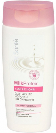 Очищение и умывание смягчающее молочко для очищения кожи "milk protein" dr.sante, 200 мл