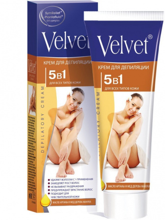 Депиляция и бритье compliment velvet крем для депиляции 5 в 1 для всех типов кожи