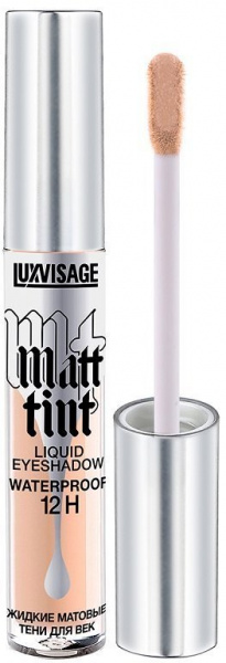 Для глаз и бровей тени для век жидкие матовые "matt tint waterproof 12h" тон 101 cream beige luxvisage