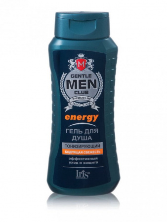 Для душа гель для душа мужской «energy тонизирующий» gentlmen club iris, 400 мл