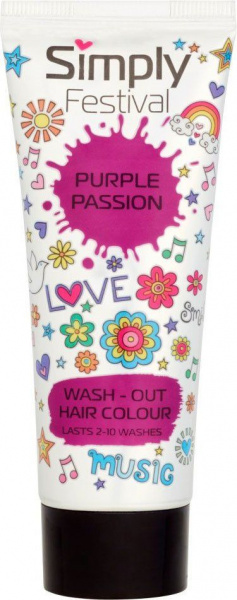 Окрашивание волос краска для волос "simply festival purple passion" фиолетовая страсть mellor&russell, 75 мл