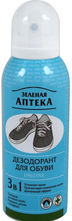 Против запаха дезодорант для обуви "effective" зеленая аптека, 150 мл