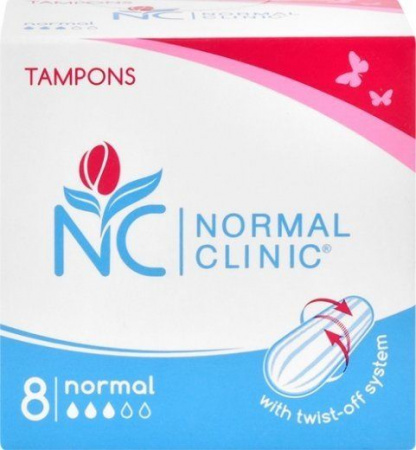 Интимная гигиена тампоны для критических дней normal (3 капли) normal clinic, 8 шт