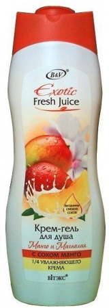 Гели для душа витэкс exotic fresh juice крем-гель для душа манго и магнолия, 500 мл