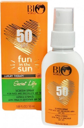Кремы bio world secret life luxury therapy крем- спрей для лица и декольте "fun in the sun" spf 50, 50 мл