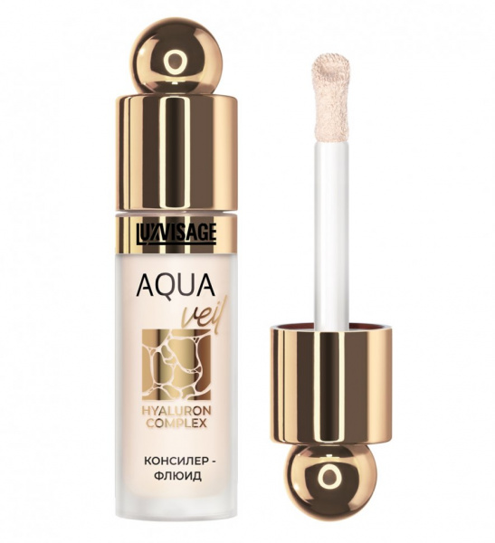 Для лица консилер-флюид aqua veil hyaluron complex тон 101 fair luxvisage