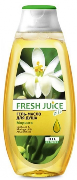 Гели для душа fresh juice oils гель-масло для душа "моринга", 400 мл