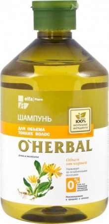 Шампуни шампунь для объема тонких волос o'herbal, 500 мл