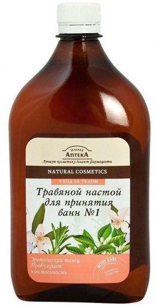 Пена, соль, масло для ванн травяной настой для ванн №1 зеленая аптека, 580 мл