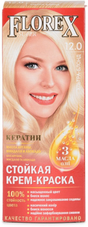 Окрашивание волос краска для волос тон 12.0 ультра-блонд florex super
