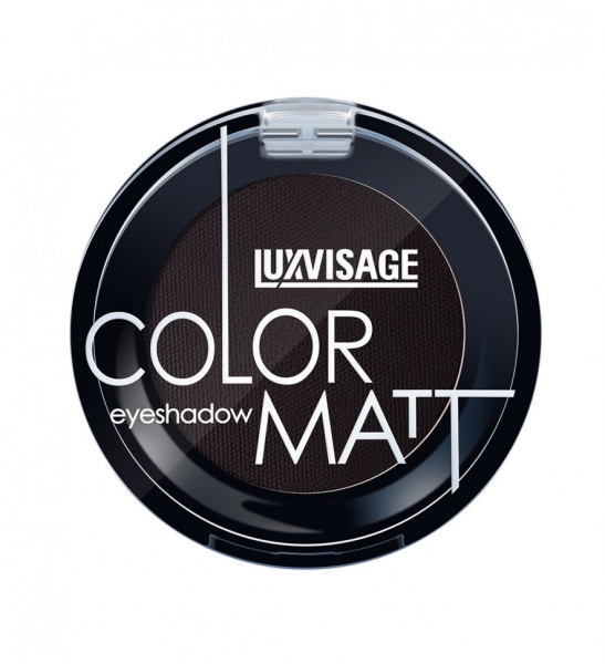 Для глаз и бровей тени для век тон 15 deep black color matt luxvisage