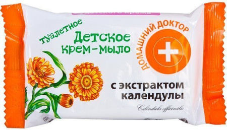 Мыло домашний доктор детское крем-мыло туалетное с экстрактом календулы, 70 г