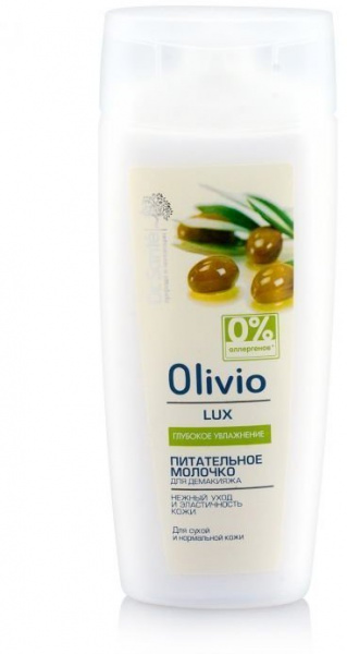 Демакияж питательное молочко для демакияжа dr.sante olivio lux. для сухой кожи, 200 мл