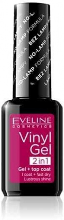 Для ногтей виниловый лак для ногтей "vinyl gel 2 в 1" eveline, 12 мл, №207