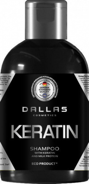 Уход за волосами dallas "keratin" шампунь (1л) + маска (500 мл)