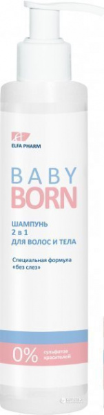 Для волос elfa pharm babyborn шампунь 2 в 1 для волос и тела, 250 мл