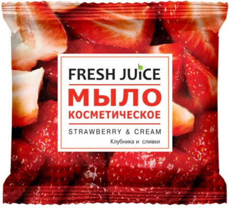 Мыло мыло "strawberry & cream" fresh juice, 75 г