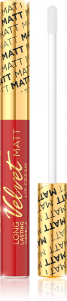 Для губ жидкая матовая губная помада "velvet matt" eveline, 9 мл, №414