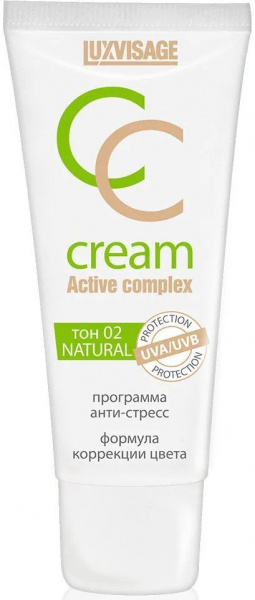 Для лица крем тональный сс  тон 2 natural luxvisage, 30 г