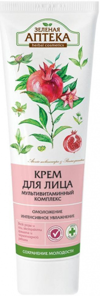 Кремы крем для лица "мультивитаминный комплекс" зеленая аптека, 100 мл