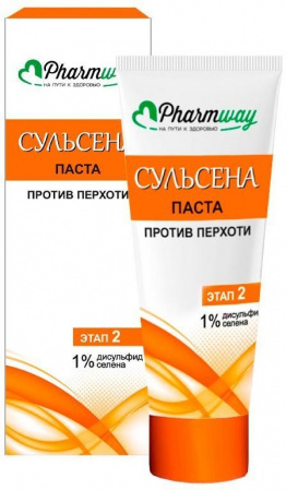 Дополнительный уход витэкс pharmway сульсена паста против перхоти, 75 мл