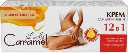 Депиляция и бритье lady caramel крем для депиляции 12в1 "универсальный", 200 мл