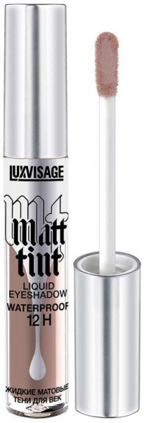 Для глаз и бровей тени для век жидкие матовые "matt tint waterproof 12h" тон 108 grey taupe luxvisage