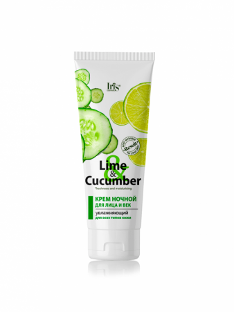 Кремы крем ночной для лица и век lime&cucumber iris, 75 мл